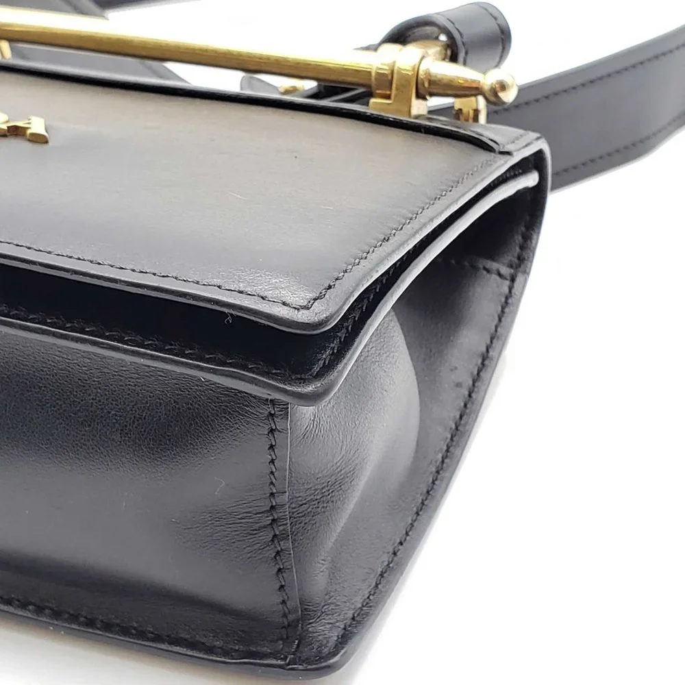 100% Authentic Prada Cahier Black Clutch Shoulder Bag - Picture 11 of 16